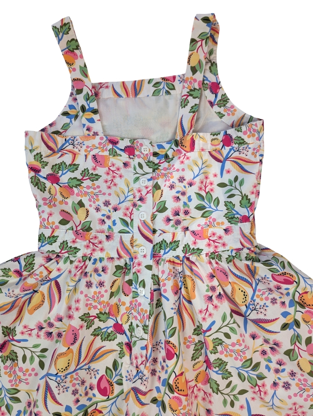 Tahari Girl Dress With Skort Floral Colorful Cotton Jumpsuit Size 10 - Picture 3 of 10